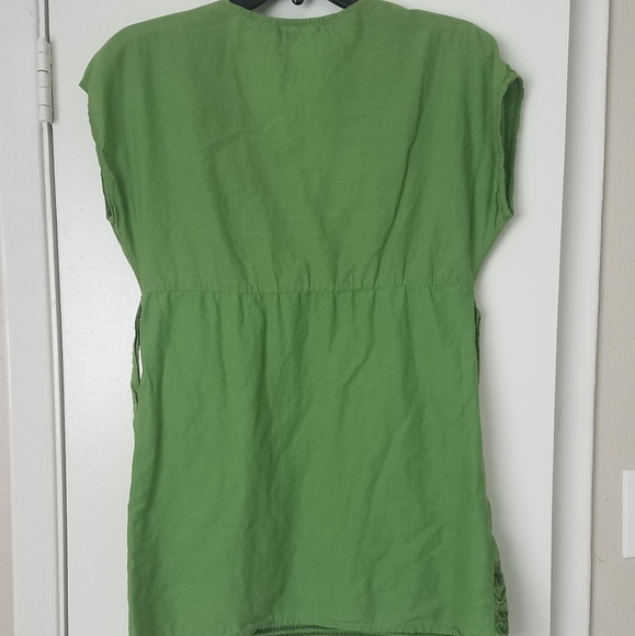 Green Charlotte Russe Blouse Floral Top Sz Medium - Picture 3 of 5
